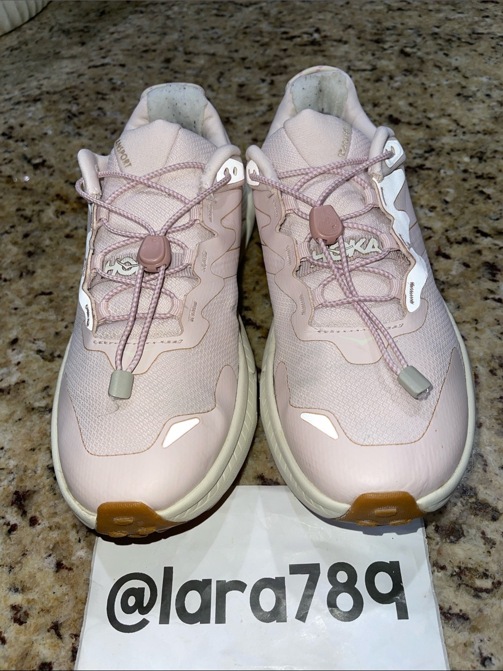 Hoka Transport Women's Pale Pink Lace-Free Sneakers